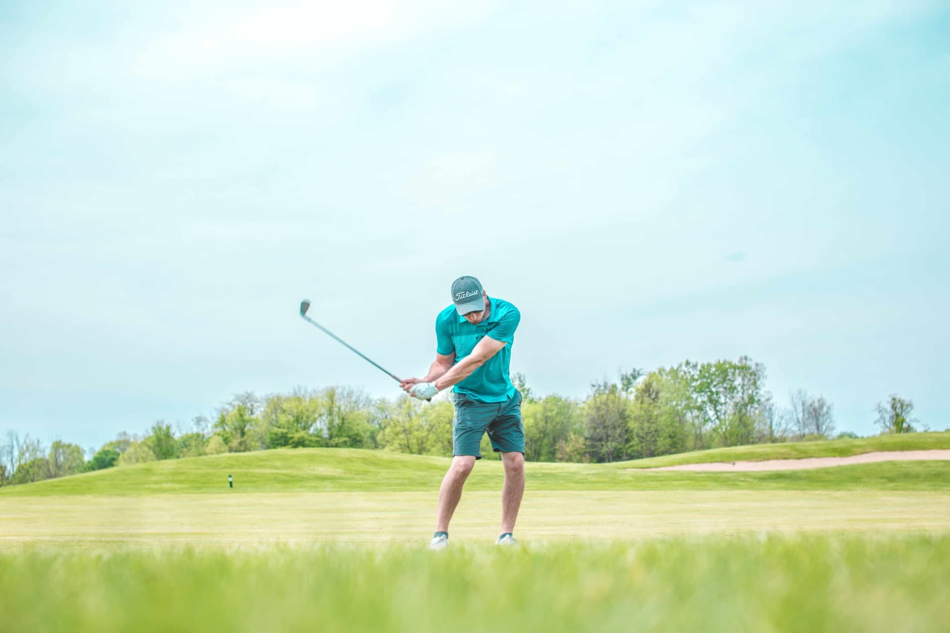 Golfing in Kashmir with cool weather grass of different shades